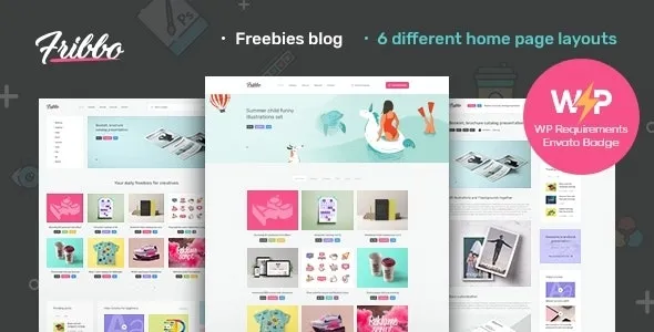 Fribbo WordPress Theme Fribbo v1.0.8 - Freebies Blog WordPress Theme